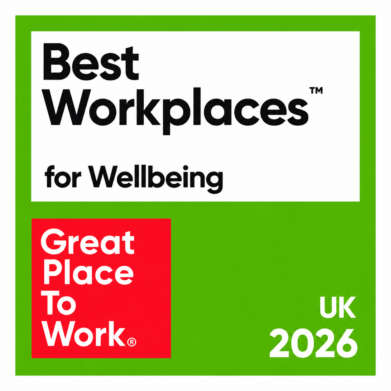 Great Place to Work UK 2026 Best Workplaces for Wellbeing